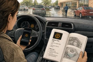 AI-generated editorial illustration for What Your Car’s Dashboard Symbols Are Trying to Tell You